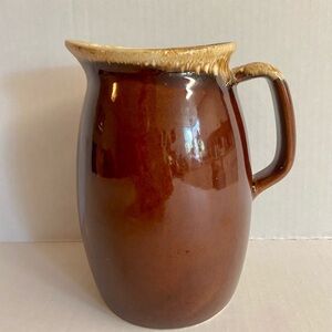 Vintage Hull Brown Pottery Pitcher/Vase Drip Glaze Made in the U.S.A